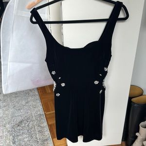 Size small Zara velvet mini dress with opening on the sides